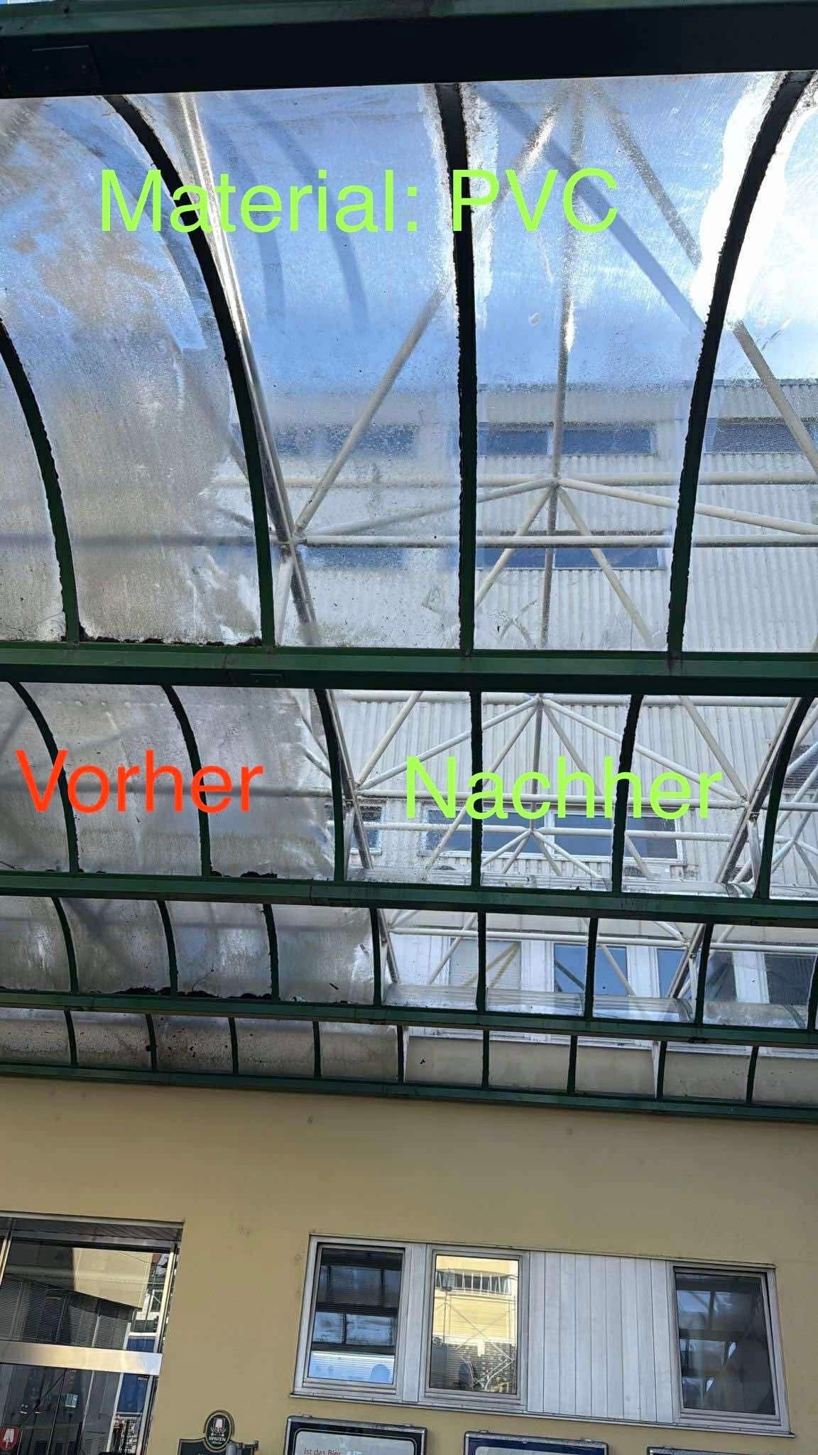 PVC-Lichtdach · Objektreinigung